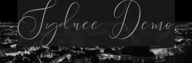 Sydnee Demo Font examples