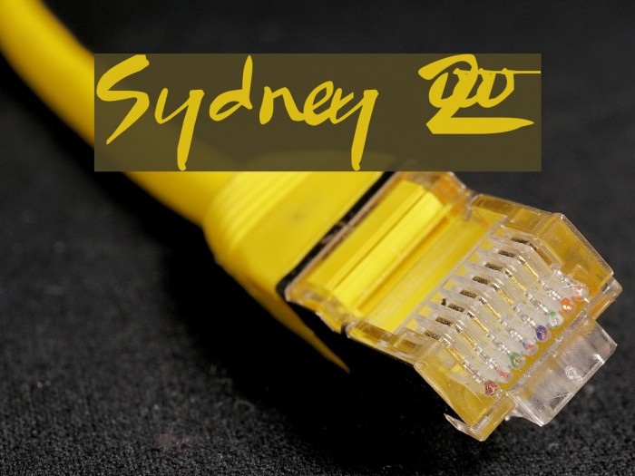 Sydney 2000 Schriftart examples