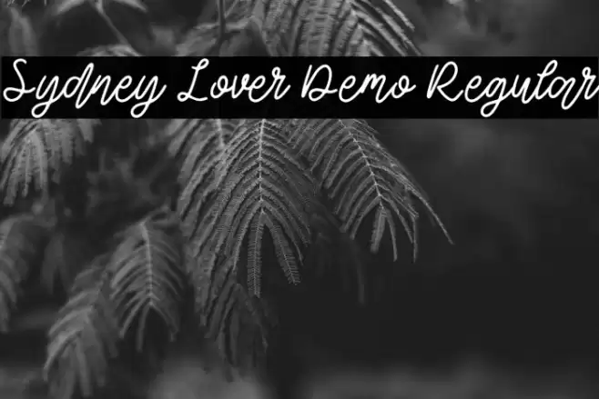 Sydney Lover Demo Regular Caratteri examples