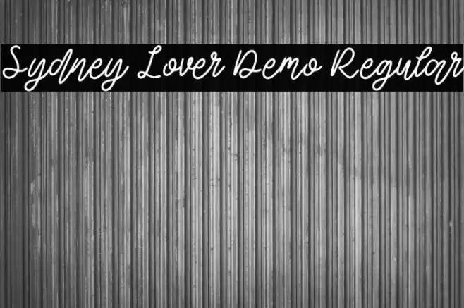 Sydney Lover Demo Regular Caratteri examples