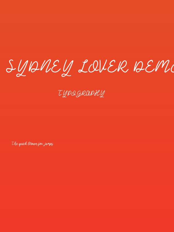 Sydney Lover Demo Regular Poster