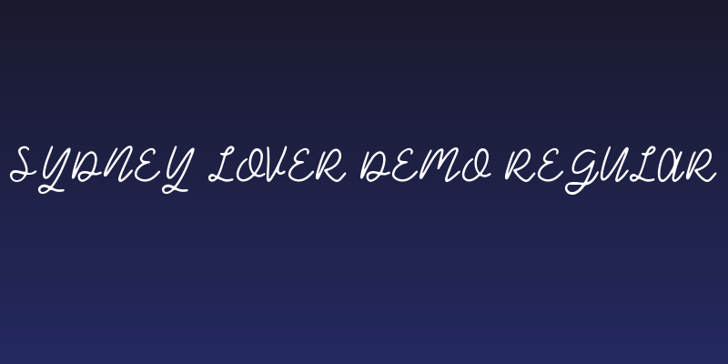 Sydney Lover Demo Regular Social Header
