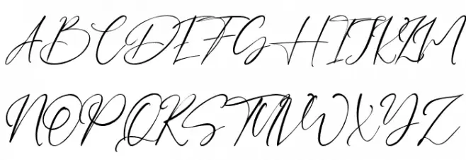 Sydney Signature फ़ॉन्ट अपरकेस