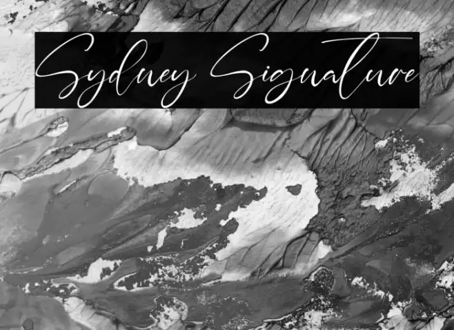 Sydney Signature फ़ॉन्ट examples