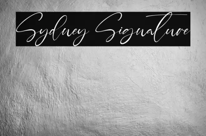 Sydney Signature फ़ॉन्ट examples