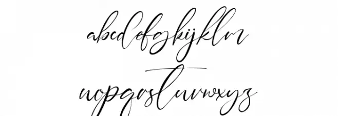 Sydney Signature फ़ॉन्ट लोअरकेस