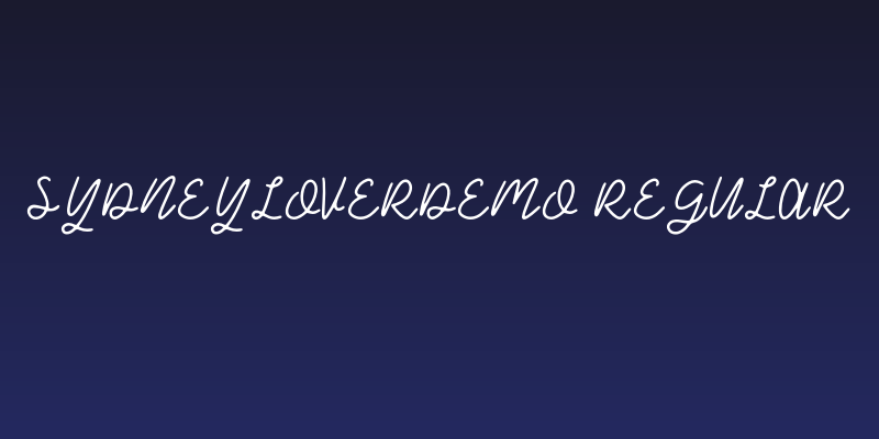 SydneyLoverDemo-Regular Social Header