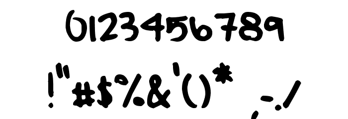 Sydney's Hand Font OTHER CHARS