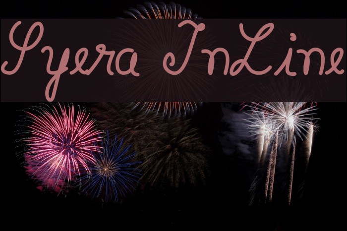 Syera InLine Font examples