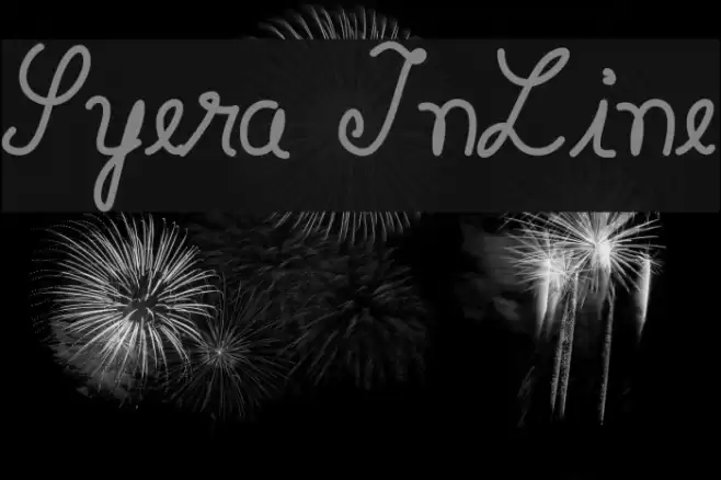Syera InLine Font examples