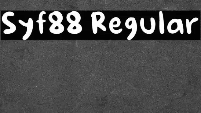 Syf88 Regular Font examples