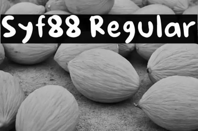 Syf88 Regular Font examples