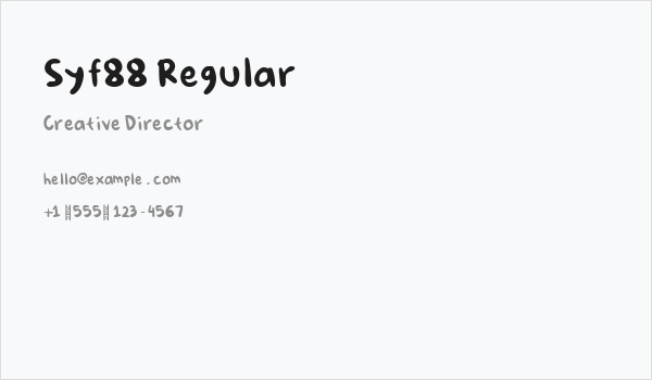 Syf88 Regular Business Card