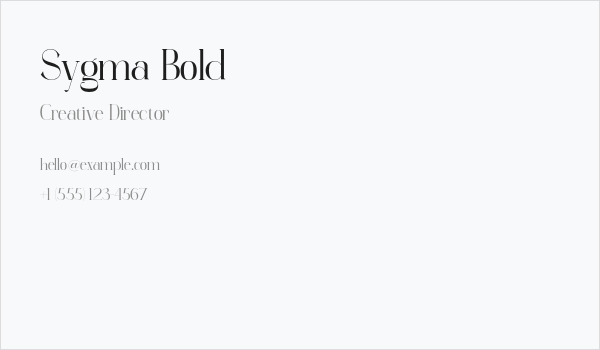 Sygma Bold Business Card