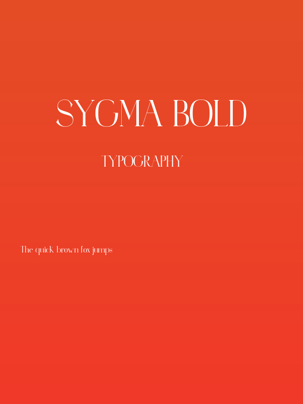Sygma Bold Poster
