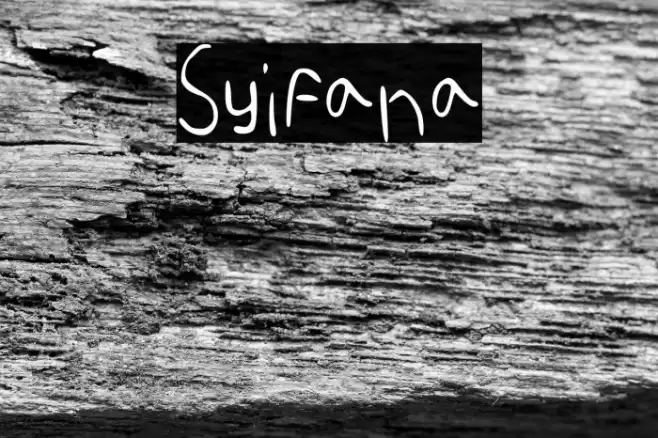 Syifana Font examples