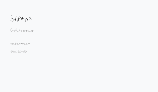 Syifana Business Card