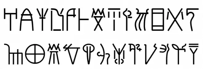 Syilloic Symbol Fuentes MAYÚSCULAS