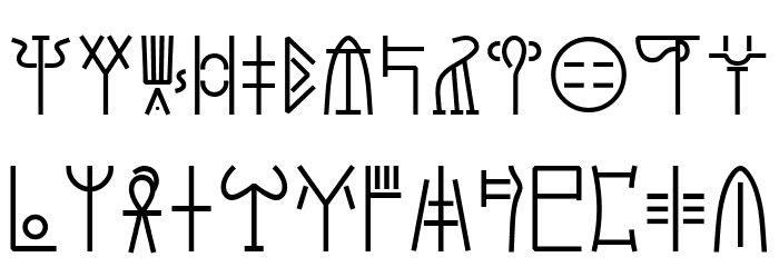 Syilloic Symbol Font LOWERCASE