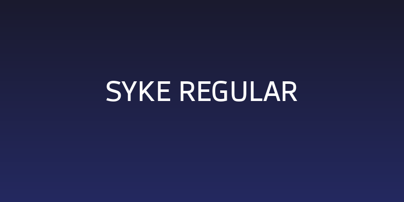 Syke Regular Social Header
