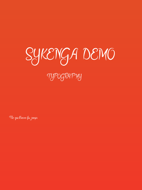 Sykenga Demo Poster