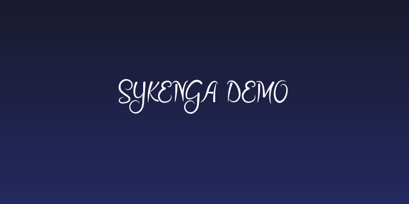 Sykenga Demo Social Header