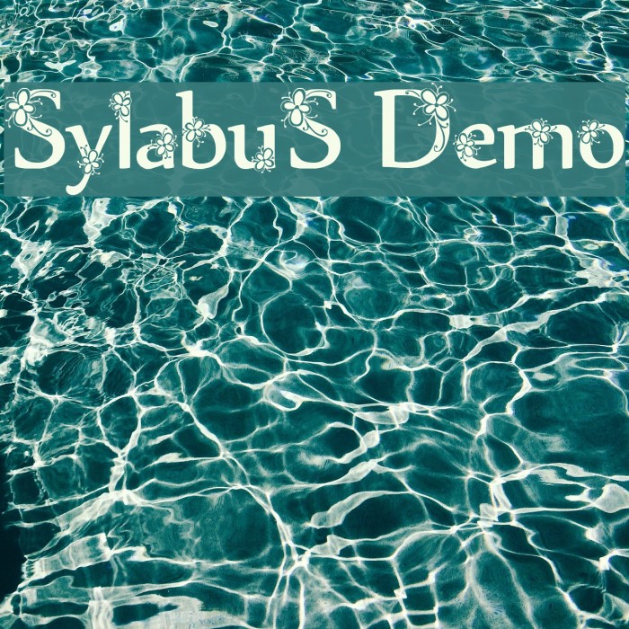Sylabus Demo Font examples