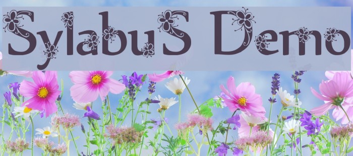 Sylabus Demo Font examples