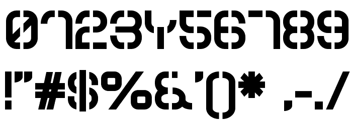 Sylar Stencil Font OTHER CHARS