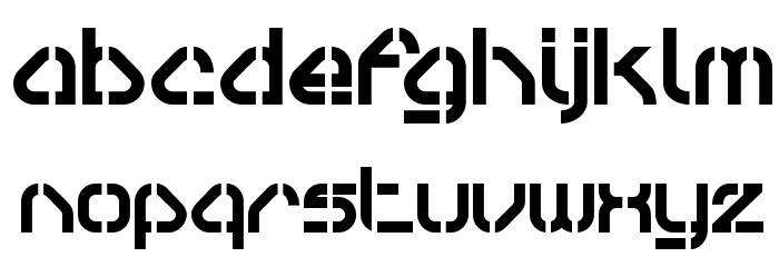 Sylar Stencil Font LOWERCASE