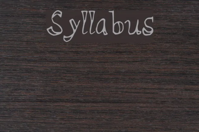 Syllabus Example 1