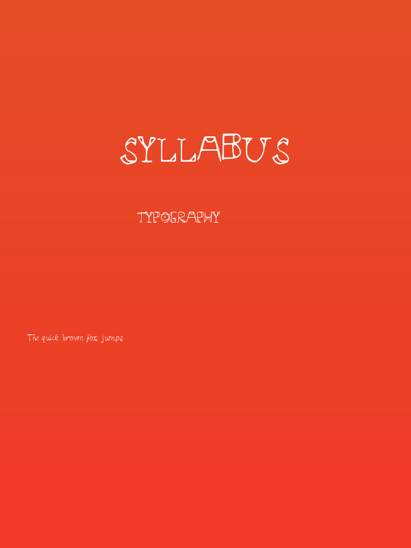 Syllabus Poster