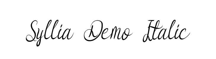 Syllia Demo Italic  les polices de caractères gratuit tlcharger