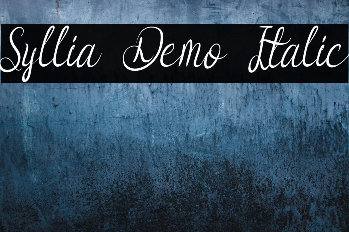 Syllia Demo Italic Example 1