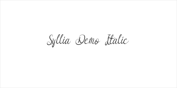 Syllia Demo Italic Logo