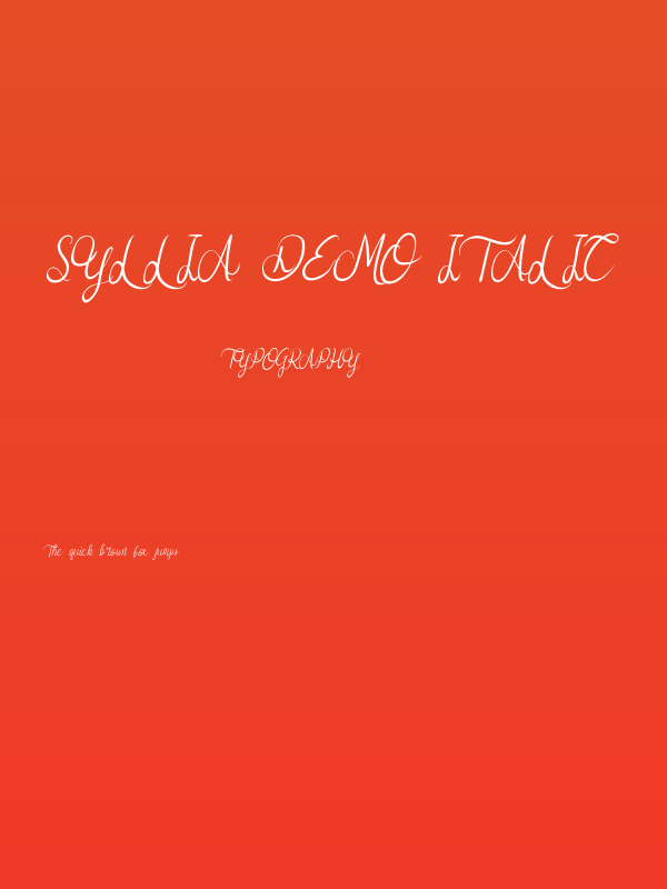 Syllia Demo Italic Poster