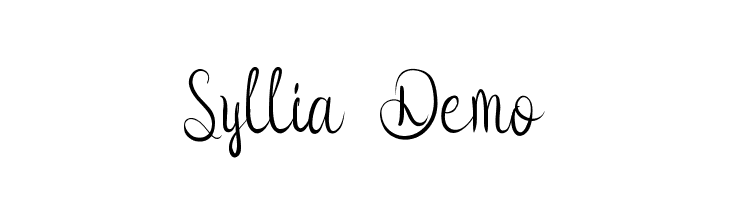 Syllia Demo  नि: शुल्क फ़ॉन्ट्स डाउनलोड