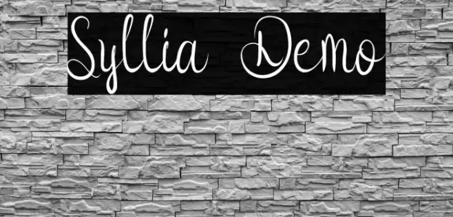 Syllia Demo Font examples