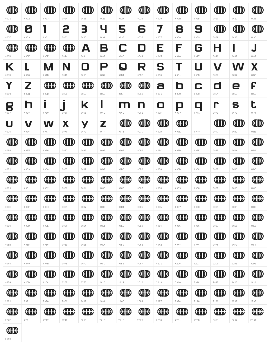 Sylphie DEMO Character Map