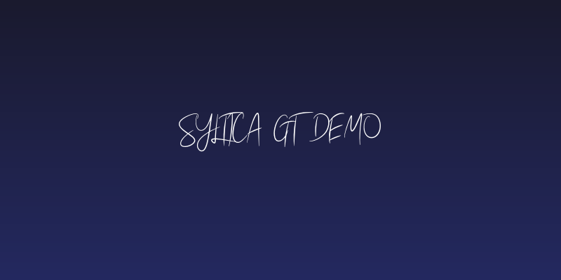 Syltica GT Demo Social Header