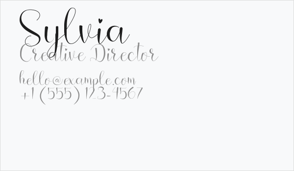 Sylvia Business Card