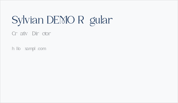 Sylvian DEMO Regular Business Card