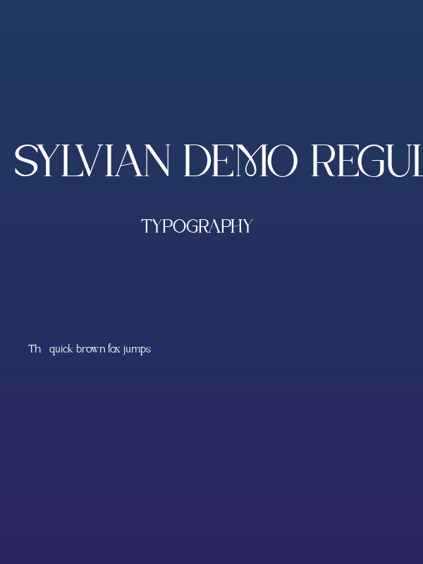 Sylvian DEMO Regular Poster