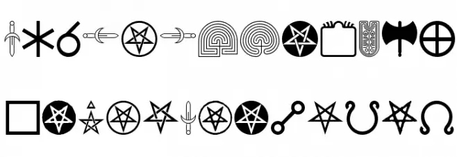 Symbats Schriftart Groß