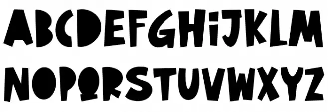 Symbiosis Schriftart Kleinbuchstaben