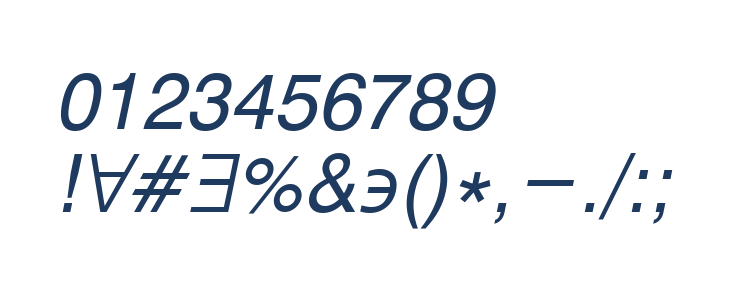 Symbol MW Italic Other Characters