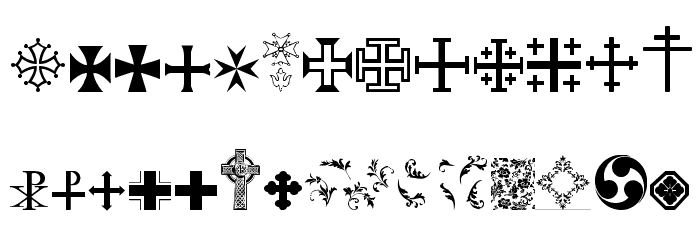 SymbolCrucifix Font LOWERCASE