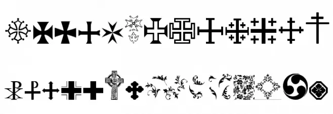 SymbolCrucifix फ़ॉन्ट लोअरकेस