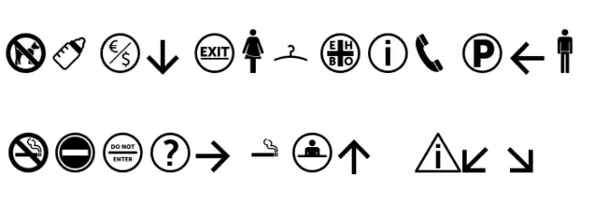 SymbolSigns-Basisset Шрифта ВЕРХНИЙ