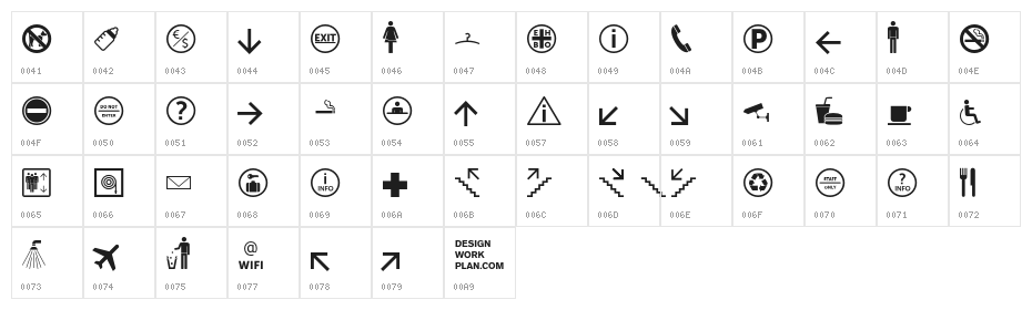 SymbolSigns-Basisset Character Map